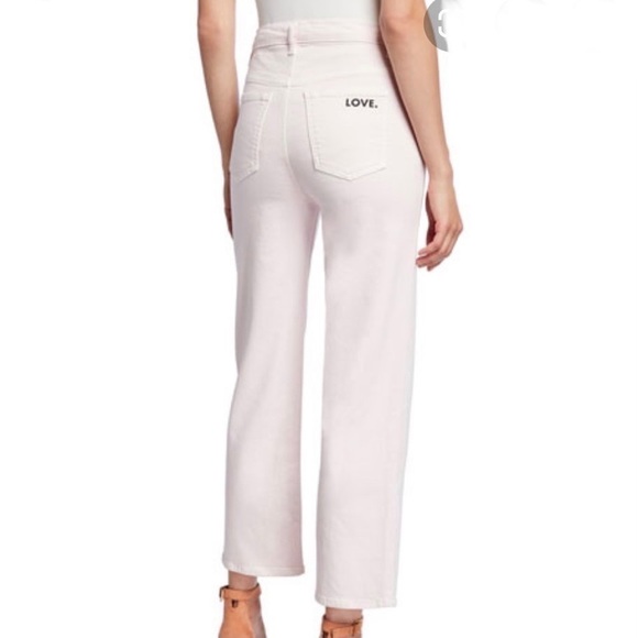 NWT Rebecca Minkoff Pink Dominica Cropped Straight Leg High Rise Jeans Size 28 - Picture 4 of 15